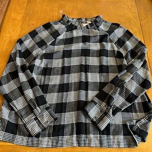 Loft Flannel Blouse Size Large